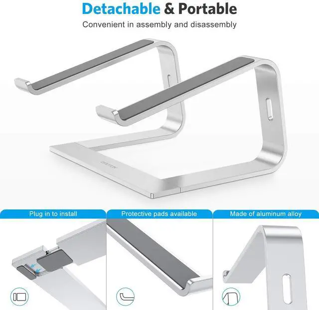 Alt view image 4 of 5 - OMOTON Laptop Stand and Double Vertical Laptop Stand