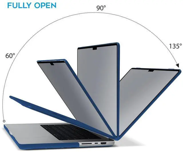 Alt view image 5 of 5 - IBENZER Case for MacBook Pro 14 Inch Case 2025 2024 M4 M3 M2 M1 A3112 A3185 A3401 A2918 A2992 A2779 A2442 Pro/Max, HardShellCase & SleeveBag &KeyboardCover &Type-c(2025-2021), Navy Blue, T14NVBL+3