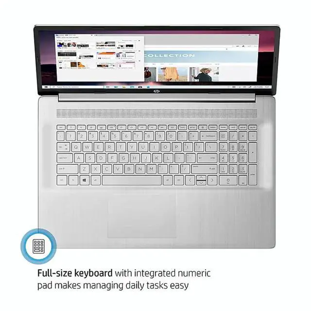 Alt view image 3 of 5 - HP Laptops 17 inch Windows 11 | AMD Ryzen 5 5500U 6Core | FHD 1920x1080 IPS Display Narrow Bezel | Numeric Keyboard | Wireless-AC | Webcam | USB Type-C | HDMI Cable (32GB RAM | 1TB PCIe SSD)