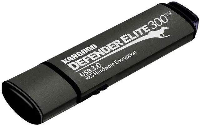 Main image of Kanguru Defender Elite300 - 64 GB Hardware Encrypted Flash Drive - FIPS 140-2 Certified - SuperSpeed USB 3.0 - Water Resistant