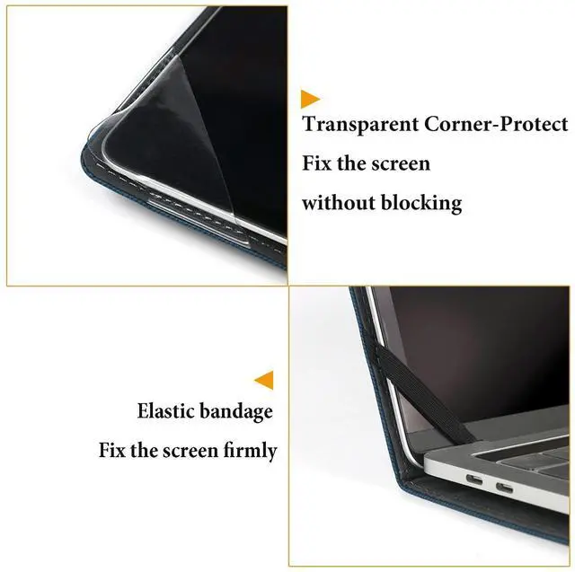 Alt view image 3 of 5 - Honeymoon Protective Case Compatible with 14 Inch Lenovo Yoga 7i 14 Gen 8 2023 / Yoga 7i 14 Gen 7 2022 [Not Fit Yoga 7i 14 Gen 6/5],PU Leather Hard Shell Case with Pen Holder,S043-Red