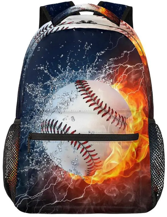 Alt view image 4 of 5 - Aglebo Baseball Backpack for School Lightweight Kids Backpack Large Student Bookbag for Boys Girls Teens Children College Daypack Book Bag