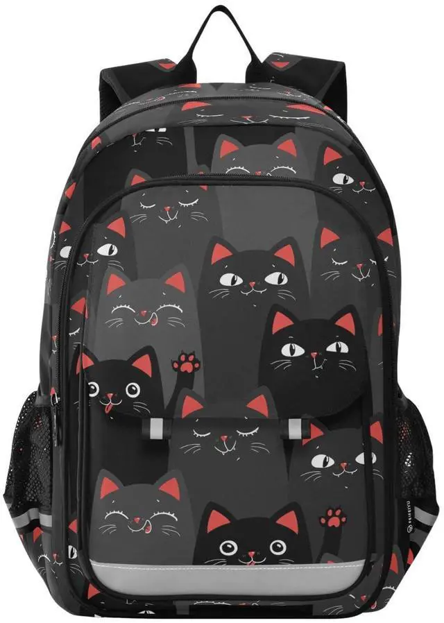 Main image of ALAZA Cartoon Black and Grey Cats Laptop Backpack Purse for Women Men Travel Bag Casual Daypack with Compartment & Multiple Pockets