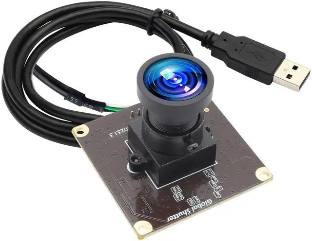 Main image of ALPCAM 2MP Global Shutter USB Camera Module 1200P 90fps High Speed Camera with No Distortion Lens Wide Angle UVC Webcam Board AR0234 Lightburn Camera for Golf Swing Windows, Linux, Android,Mac OS