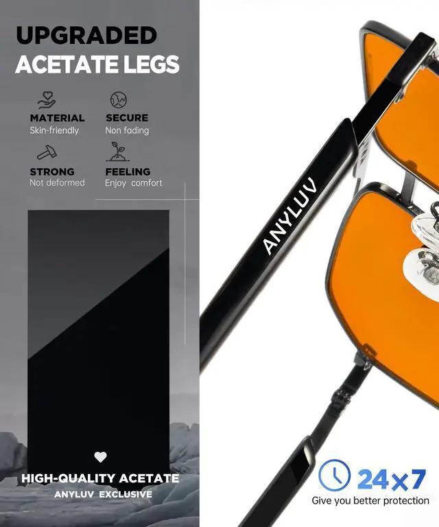 Alt view image 3 of 5 - ANYLUV Blue Light Glasses Men/Women, Blue Light Blocking Glasses, Computer Screen Blocker Eyes Protection Glasses