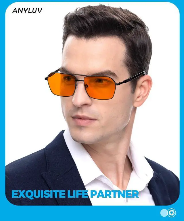 Alt view image 2 of 5 - ANYLUV Blue Light Glasses Men/Women, Blue Light Blocking Glasses, Computer Screen Blocker Eyes Protection Glasses