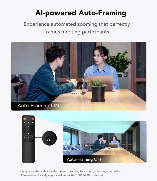 Alt view image 4 of 5 - NUROUM C40(2nd Gen) 2K Video Conference Webcam with Microphone and Speaker, 5X Zoom, 4 Noise Cancelling Mics Conference Room Camera, 120degUltra Wide Angle, 16ft Voice Pickup, for Zoom/Skype/Teams
