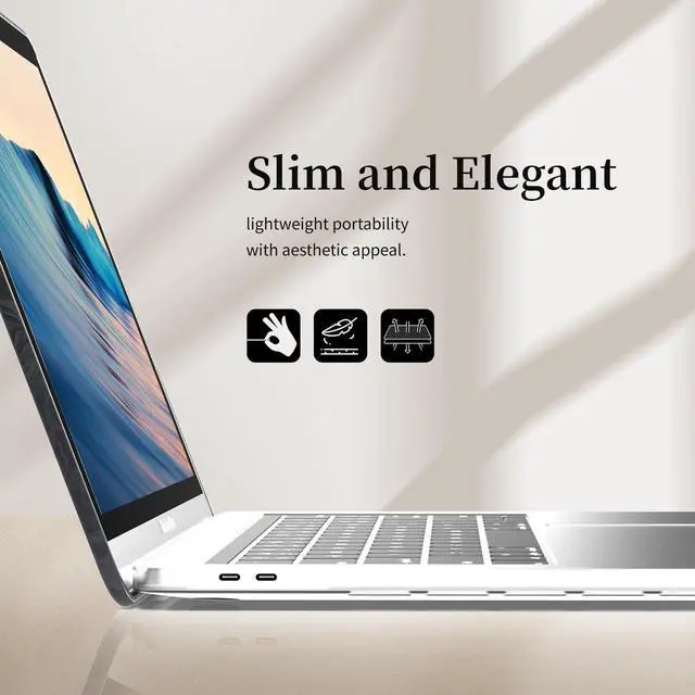 Alt view image 4 of 5 - BaayCerrie Velvet Black Ripple Design for MacBook Pro 13 inch Case A2338 A2289 A2251 A2159 A1989 A1708 A1706 (2024-2016)