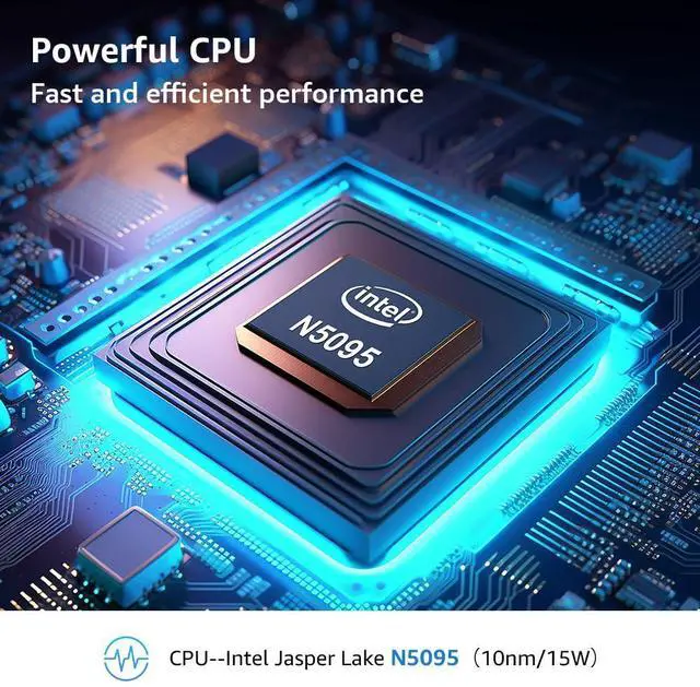 Alt view image 4 of 4 - CFVOCUY Laptop Computer, 15.6'' FHD IPS Student Laptops, Celeron N5095 4-Core Processor, 12GB RAM + 512GB SSD up to Expandable 1TB, 2.4G+5G WiFi, 2 Years Warranty, Long Battery Life