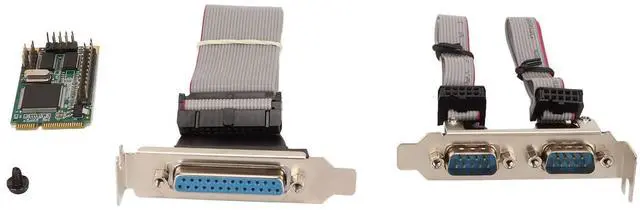 Alt view image 5 of 5 - ciciglow Mini PCIe Expansion Card, 6gbs Mini PCIe Combo Serial Parallel Expansion Card Adapter Slim Bracket Serial PCIe Card Adapter