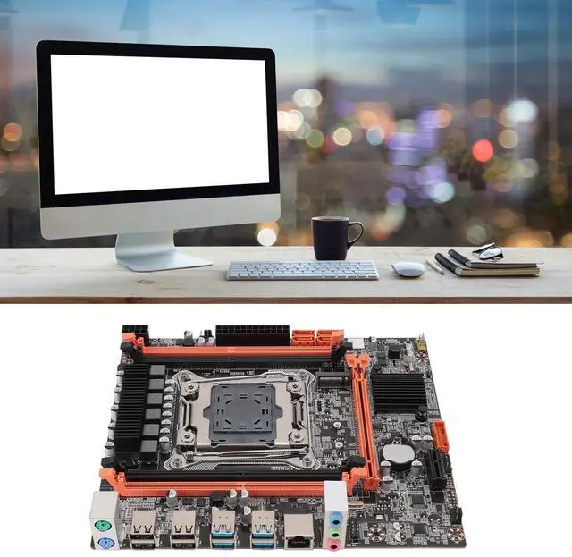 Alt view image 4 of 5 - X99 Motherboard, LGA 2011-3 4 Channel DDR4 PCIe X16, SATA3.0, NVME M.2 Port, USB3.0/2.0 Interface Computer Motherboard