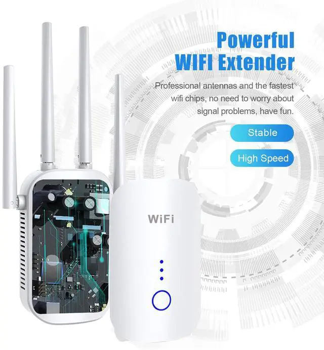 Alt view image 4 of 5 - Netboost Pro WiFi Extender 2024, Internet Booster for WiFi 2024, Wireless Signal Repeater Booster 2.4 Dual Band 4 Antennas 360deg Full Coverage (White)
