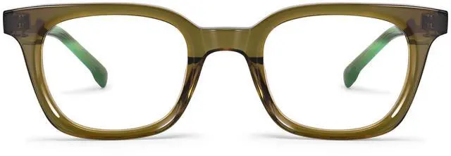 Alt view image 2 of 5 - Dollger Blue Light Blocking Glasses For Woman Men Thick Frame Round Non-Prescription, pertain Work,Computer Gaming,TV Transparent green frame