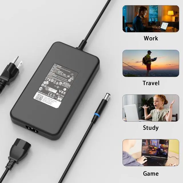 Alt view image 5 of 5 - 240W AC Laptop Charger for Dell Alienware M17 M15 M17x M14x M11x x17 x16 x15 M17 R5 R4 R3 X51 X16 M18X R2 R1 Adapter Charger