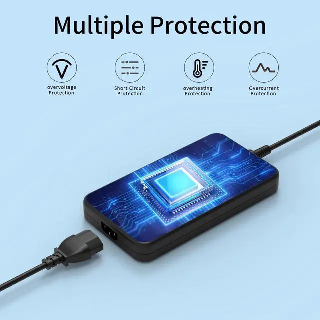 Alt view image 4 of 5 - 240W AC Laptop Charger for Dell Alienware M17 M15 M17x M14x M11x x17 x16 x15 M17 R5 R4 R3 X51 X16 M18X R2 R1 Adapter Charger