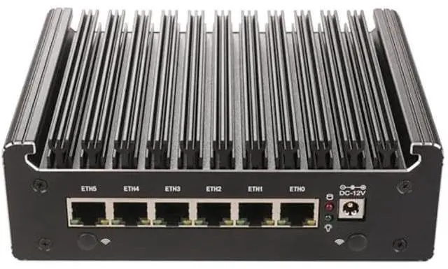 Main image of Dozlzyp 6 Port i226 2.5G Firewall Micro Appliance, Fanless Firewall Mini PC Alder Lake-N N100, HDMI, DP, Type-C, 4xUSB, AES-NI VPN Router Support pfsense Openwrt, WiFi Slot, 8GB DDR4 128GB NVMe
