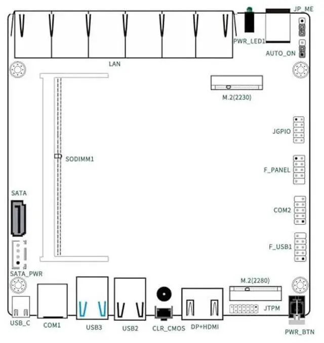 Alt view image 5 of 5 - Dozlzyp 6 Port i226 2.5G Firewall Micro Appliance, Fanless Firewall Mini PC Alder Lake-N N100, HDMI, DP, Type-C, 4xUSB, AES-NI VPN Router Support pfsense Openwrt, WiFi Slot, 8GB DDR4 128GB NVMe