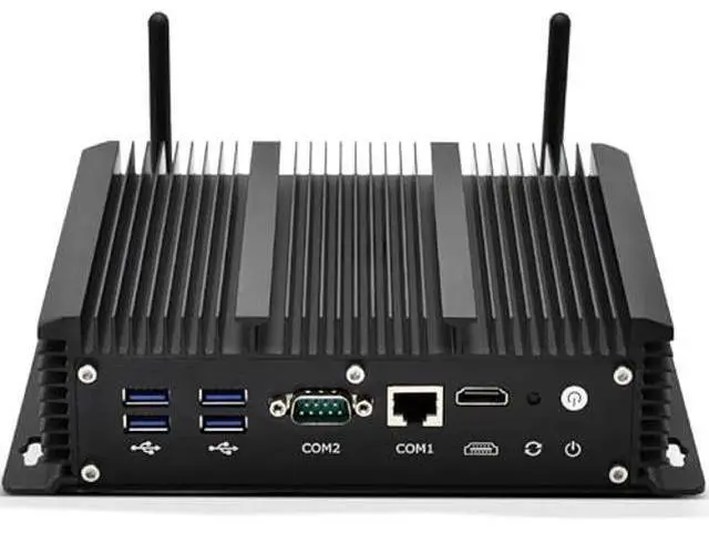 Main image of 12th Gen Fanless Firewall Mini PC Intel Core i5 1235U, 6 Port i226 2.5GbE LAN, 4*USB, HDMI, 2* COM, Gigabit Ethernet AES-NI, VPN Router, Openwrt, Wi-Fi Antennas,16GB DDR5 512GB NVMe