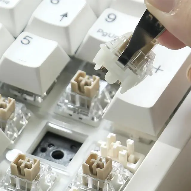 Alt view image 4 of 5 - FKZ GMK26 Mechanical Numpad,Gasket QMK/VIA Macro Numeric Keypad Hot Swap Wireless 2.4G/BT5.0/Wired USB-C RGB Backlit 26 Keys Mini Protable Number Keyboard Programmable for Win/Mac/Gaming (White)