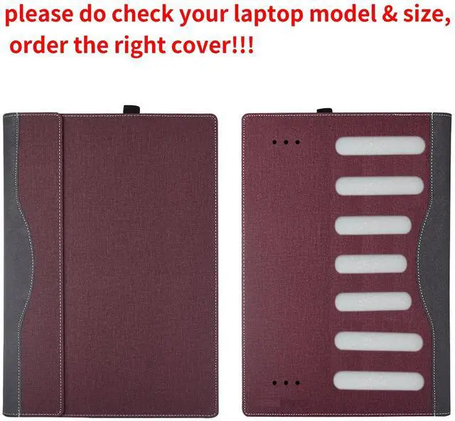 Alt view image 4 of 5 - Laptop Case Cover for Lenovo Yoga 9i 2-in-1 14" Gen 9 & Yoga 9 2-in-1 14IMH9 [Not Other Models] Notebook Sleeve Computer Bag Protective PU Shell Accessories with Heat Dissipation Hole (red Wine)