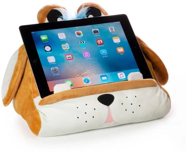 Alt view image 4 of 5 - Gifts for Readers & Writers Children's iPad Stand | Cuddly Reader Tablet Stand & Book Holder| Reading Pillow for Bedtime Adventures | Tablet Lap Rest Cushion | Fun Gift for Readers & Book Lovers
