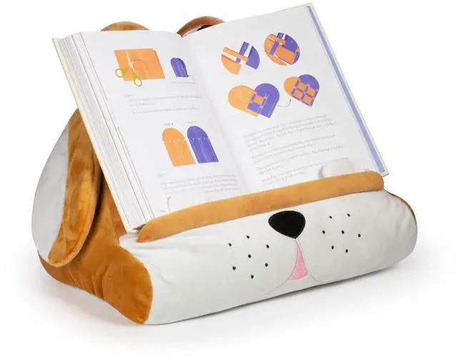 Alt view image 3 of 5 - Gifts for Readers & Writers Children's iPad Stand | Cuddly Reader Tablet Stand & Book Holder| Reading Pillow for Bedtime Adventures | Tablet Lap Rest Cushion | Fun Gift for Readers & Book Lovers