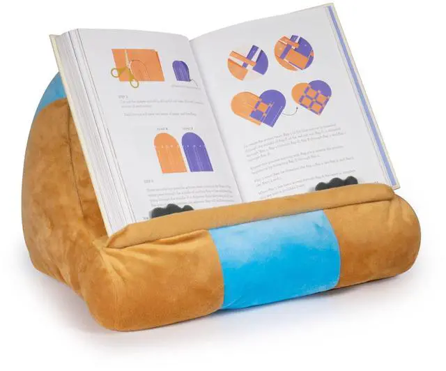 Alt view image 3 of 5 - Gifts for Readers & Writers Children's iPad Stand | Cuddly Reader Tablet Stand & Book Holder| Reading Pillow for Bedtime Adventures | Tablet Lap Rest Cushion | Fun Gift for Readers & Book Lovers