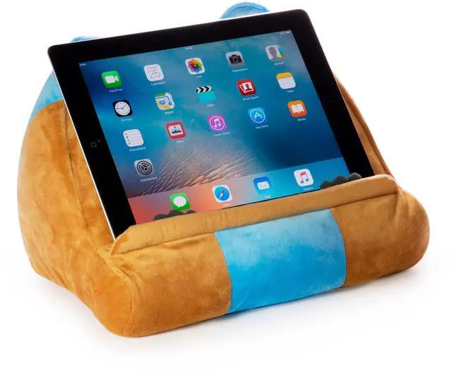 Alt view image 4 of 5 - Gifts for Readers & Writers Children's iPad Stand | Cuddly Reader Tablet Stand & Book Holder| Reading Pillow for Bedtime Adventures | Tablet Lap Rest Cushion | Fun Gift for Readers & Book Lovers
