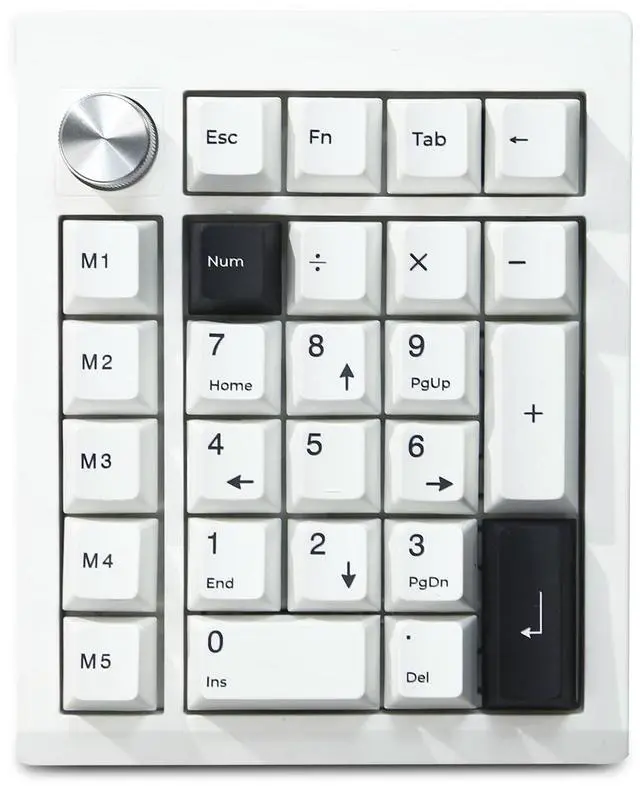 Main image of FKZ GMK26 Mechanical Numpad,Gasket QMK/VIA Macro Numeric Keypad Hot Swap Wireless 2.4G/BT5.0/Wired USB-C RGB Backlit 26 Keys Mini Protable Number Keyboard Programmable for Win/Mac/Gaming (White)