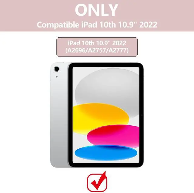 Alt view image 2 of 5 - GOKOCO for iPad 11th A16 2025/10th Keyboard Case 10.9 inch 2022, Blackit Wireless Keyboard Case with Pencil Holder for iPad 10 Generation 2022-Pink