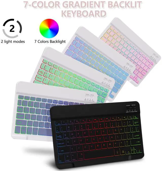Alt view image 3 of 5 - GOKOCO for iPad 11th A16 2025/10th Keyboard Case 10.9 inch 2022, Blackit Wireless Keyboard Case with Pencil Holder for iPad 10 Generation 2022-Pink