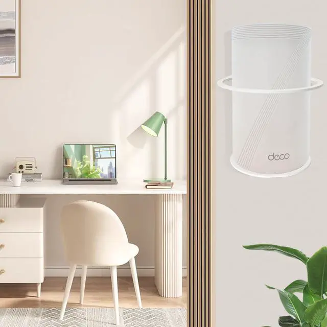 Alt view image 5 of 5 - Roolaudk Wall Mount for TP-Link Deco BE63/ BE65/BE10000 Mesh Wi-Fi 7 System, Sturdy Metal Made Mount Stand Holder, Space-Saving Wall Hanging Bracket Holder Come with Cable Organizer Bracket