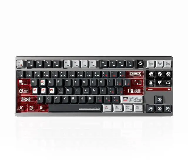 Main image of JSJT Clear PC Through Keycaps + PBT Keycaps,Moon Project Theme Keycaps 183 Keys Cherry Profile Keycap Set for MX Switch Mechanical Keyboards(Only Keycaps)