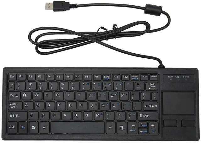 Main image of Compact Touch Keyboard, Wired Keyboard with Touchpad, HUB Function, X Scissors Key, Supports Basic Gestures for Industrial, Food Service, Manufacturing,Long Working Life