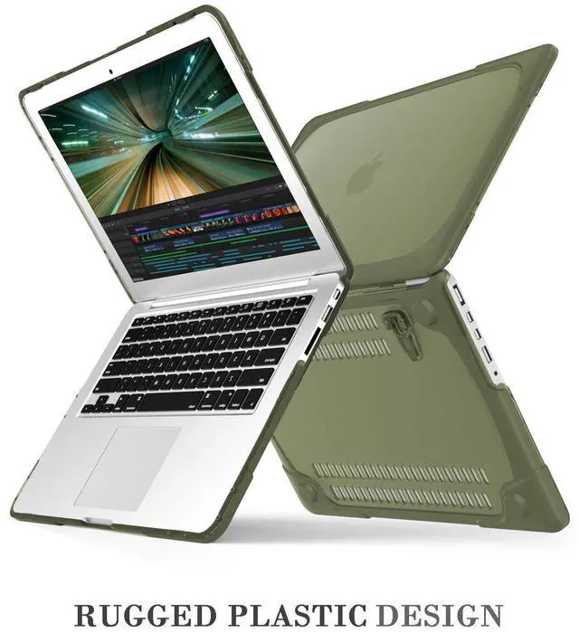 Alt view image 4 of 5 - Mektron for MacBook Pro 15 inch Case A1398 with Retina Display, [Heavy Duty][Dual Layer] Plastic Hard Shell Cover for MacBook Pro Retina 15.4" (NO CD-ROM Drive,NO Touch bar) (Avocado Green)