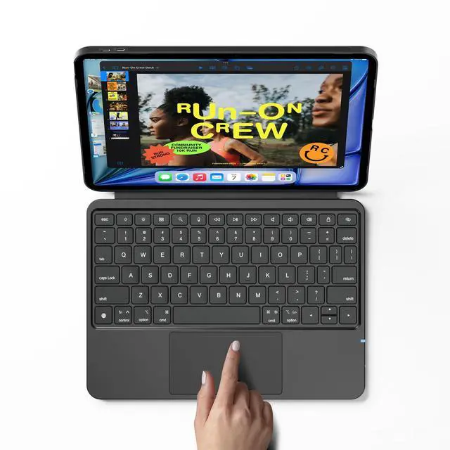 Alt view image 2 of 5 - pekarejue Detachable Keyboard Case for iPad 10th Generation 2022 10.9-inch: Magnetic & Slim & Round Protective Cover with Trackpad, RGB Backlight