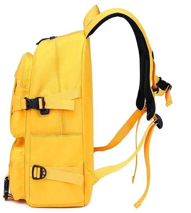 Alt view image 4 of 5 - AGOWOO College Backpack Teen Lightweight School Book Bag with USB Charger Port Casual Daypack (Yellow) for Women Men Youth