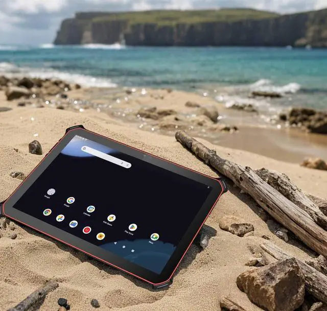 Alt view image 5 of 5 - 10-inch Rugged Android Tablet with 8-Core CPU| Android 14 |1920x1200 Full HD Touchscreen | IP68 | Ultra Lightweight & Tough Built | 8000mAh Battery | Waterproof Tablet for Mobile Field Work