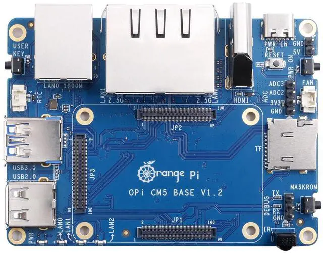 Main image of Orange Pi CM5 Base Board - Rich Interface, Two 2.5G High-Speed LAN, One Gigabit LAN, 3 * 100 Pin and Four Camera Ports