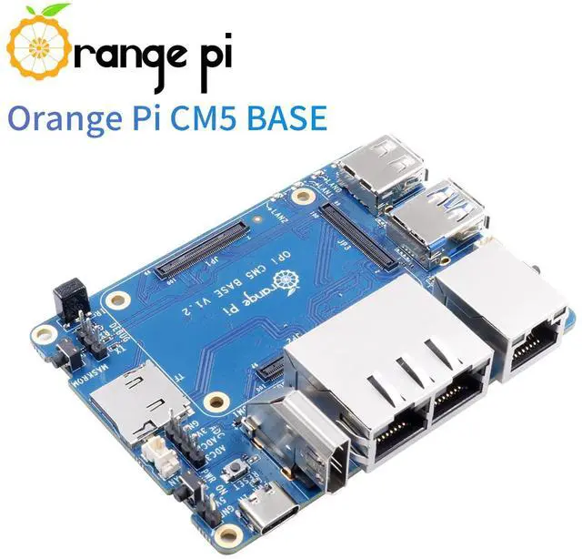 Alt view image 4 of 5 - Orange Pi CM5 Base Board - Rich Interface, Two 2.5G High-Speed LAN, One Gigabit LAN, 3 * 100 Pin and Four Camera Ports