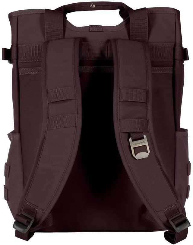 Alt view image 2 of 5 - Carhartt 28L Nylon Cinch-Top Convertible Tote Backpack, Durable Pack with Laptop Sleeve, Port, One Size