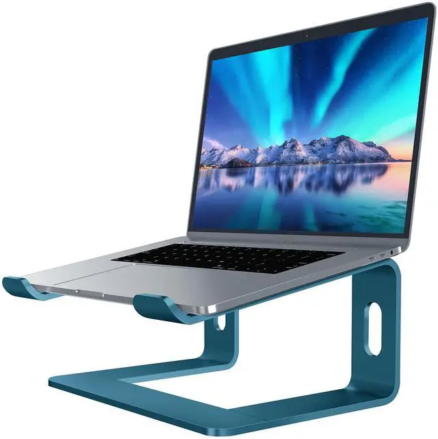Main image of SOUNDANCE Laptop Stand, Aluminum Computer Riser, Ergonomic Laptops Elevator for Desk, Metal Holder Compatible with 10 to 15.6 Inches Notebook Computer, Navy Blue
