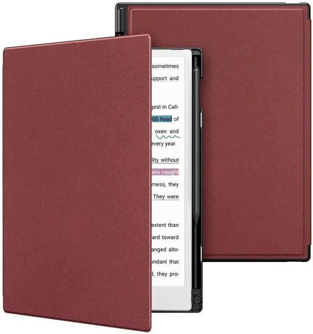 Main image of TiMOVO Case for Remarkable Paper Pro 11.8Inch 2024, Lightweight Hard Back Shell Protective Book Folio Cover with Pen Holder for Remarkable Paper Pro Color Tablet, Support Auto Wake/Sleep, Wine Red