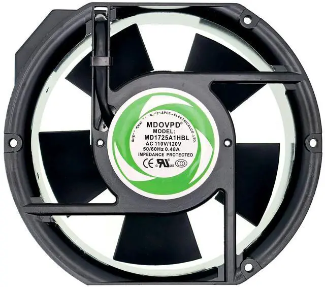 Main image of for Mdovpd MD1725A1HBL Cooling Fan, AC 110/120V 50/60Hz 0.48A 17CM Cooling Fan 2-Years Warranty