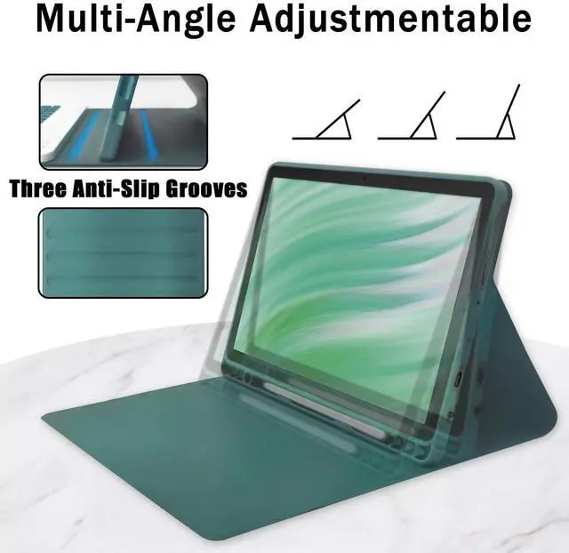 Alt view image 5 of 5 - XCHYTECHER Keyboard Case for  Fire HD 10/10 Plus 10.1 inch, Detachable Keyboard with Type-C Charging Port Cover (Dark Green+Dark Green)