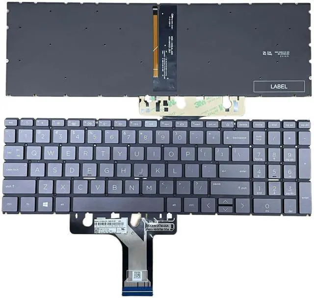 Main image of YIJIATech Replacement Keyboard with Screwdriver US Layout for HP 15-EG 15-EH TPN-Q246 TPN-Q245 15-eg0102TX 15-ER Black Frameless Laptop Keyboard with Backlight (Black)
