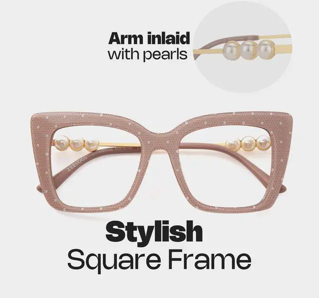 Alt view image 5 of 5 - Zeelool Trendy Square Blue Light Blocking Glasses for women TV Phone Computer Gaming Glasses Monalisa ZJGX564231-02 Pink