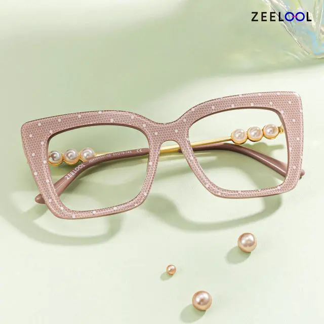 Alt view image 3 of 5 - Zeelool Trendy Square Blue Light Blocking Glasses for women TV Phone Computer Gaming Glasses Monalisa ZJGX564231-02 Pink