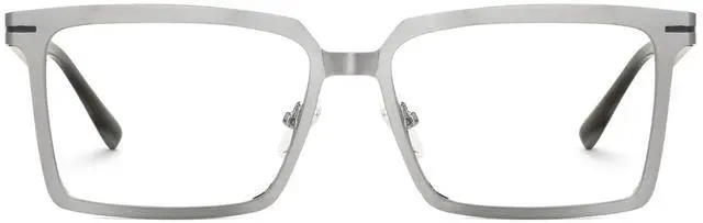 Main image of Zeelool Blue Light Glasses for Men Classic Rectangle Blue Light Blocking Glasses TV Phone Computer Gaming Glasses Sharma ZJGM883077-02 Silver