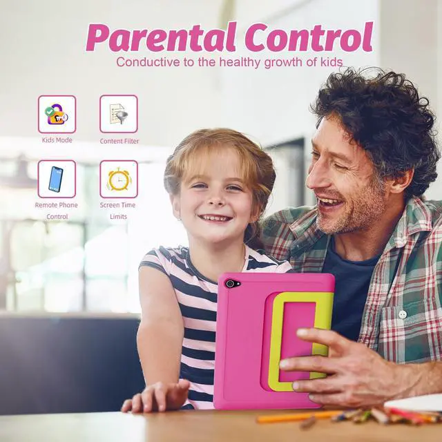 Alt view image 4 of 5 - ZOFYWNAS Kids Tablet 10 Inch Android 14 Tablet for Kids Ages 3-12, Octa-Core with Case, Parental Controls,14GB+64GB Storage (TF Expand 1TB), 5G WiFi, BT5.3, Pink